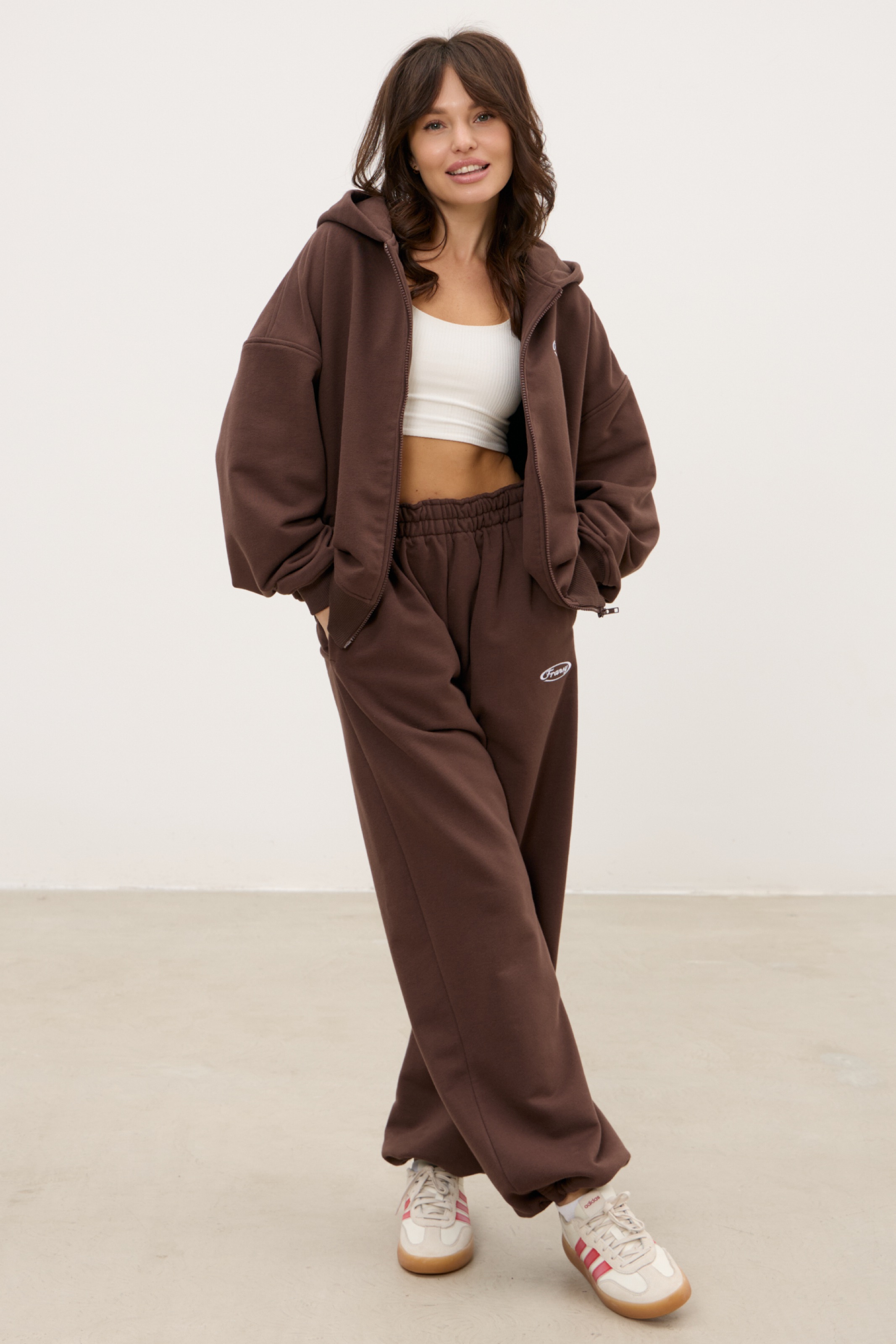 Худи ZIP 04, трюфельное