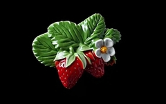 Силиконовый молд № 5005 Клубника на ветке