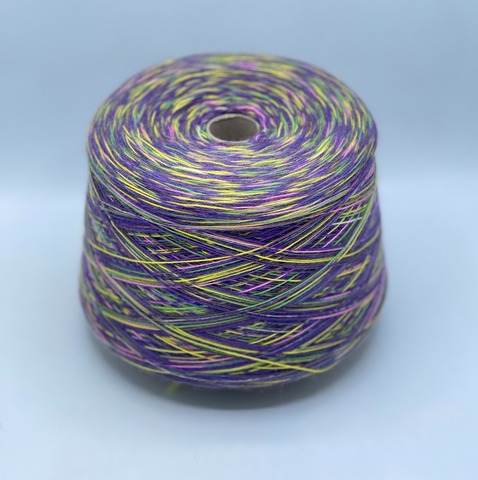 Бобинная пряжа, Calzeteria, 400м. 75% Меринос, 25% Полиамид, Анютины глазки, 37576