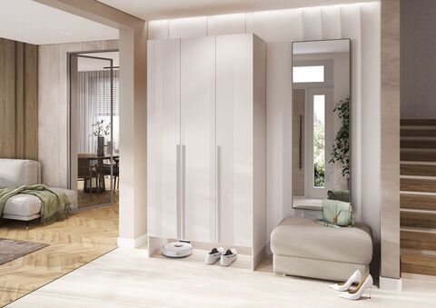 Прихожая Луна Шкаф 3-х ств. (Кашемир, Кашемир)