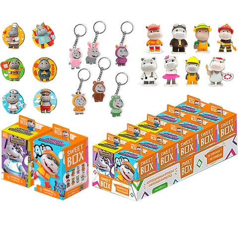 КОНФИТРЕЙД СТРАНА БЕГЕМОТИЯ SWEET BOX Мармелад с игрушкой/подарком в коробочке 1кор*12бл*10шт, 10гр