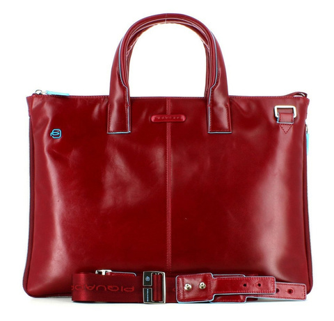 Сумка для ноутбука Piquadro Blue Square, красный, кожа натуральная (CA4021B2/R)