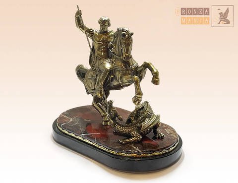 статуэтка Георгий Победоносец на яшме