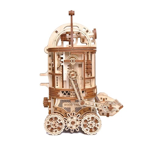 Космический робот уборщик (Механический) от Wood Trick - cборная модель, деревянный конструктор, 3D пазл