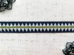 Тесьма жаккард, ш. 2 см, тёмно-синий