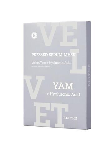 Увлажняющая тканевая маска Blithe Pressed Serum Mask Velvet Yam + Hyaluronic Acid 22g, BLITHE