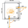 Cezares SLIDER-AH-2-80/90-100/110-C-Cr Душевой уголок