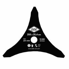 Нож для триммера DDE DAGGER CUT 3-хлопастной, 255 х 25,4/20 мм  (толщина = 1,6 мм)