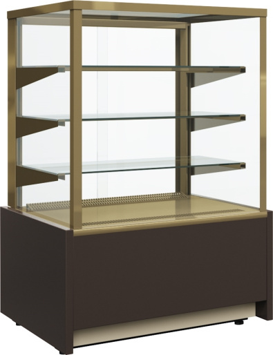 Витрина тепловая POLUS KC70 SH 0,9-1 LIGHT 9006-9005 (стекло)