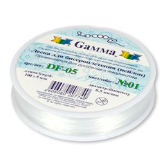 "Gamma" Леска для бисера DF-05 d 0.5 мм 100 м №01 белый