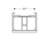 Шкафчик для раковины Geberit Smyle Square, с двумя выдвижными ящиками: B=58.4см, H=61.7см, T=47см, Пекан / Меламин, древесная структура