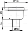 Сливной трап Ø50, подводка – прямая, арт. APV6000 AlcaPlast