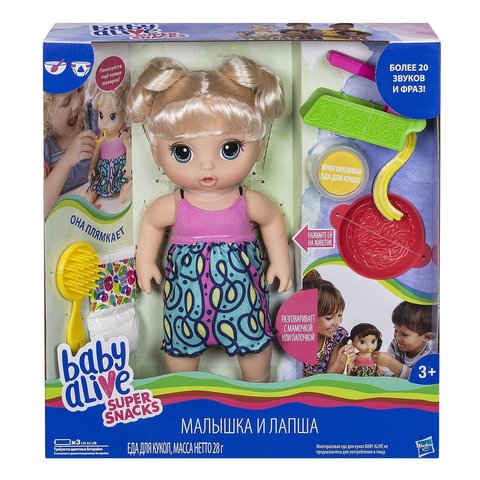 Baby Alive Кукла Малышка и лапша