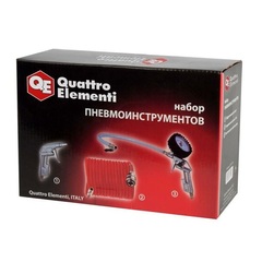 Набор пневмоинструментов QUATTRO ELEMENTI 3 шт, шланг 5м, пистолеты для накачки шин и обду (772-128)