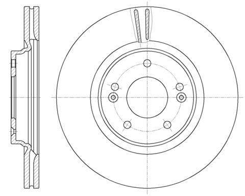 Диск тормозной вентилируемый G-brake  GR-21773