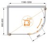 Cezares ANIMA-W-RH-1-120/90-C-Cr ANIMA-W-RH-1-120/90-C-Cr Душевой уголок