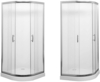 Aquanet 185040 Компл.2 - NAA2142 Душевая шторка Alfa (1000х1000х2000) стекло прозрачное хром, R550 (185040)