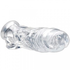 Size Matters Realistic Clear Penis Enhancer and Ball Stretcher - насадка для увеличения члена, 20.3х4.5