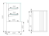 фото 2 Витрина тепловая POLUS KC70 SH 0,9-1 LIGHT 9006-9005 (стекло) на profcook.ru