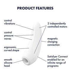 Вакуумный клиторальный стимулятор Satisfyer Curvy 1+ (белый)