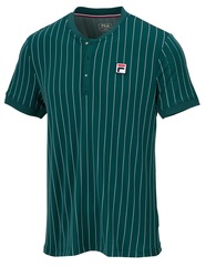 Теннисное поло Fila T-Shirt Stripes Button - deep teal/white