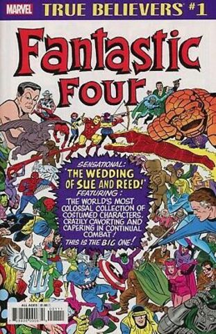 True Believers: Fantastic Four. The wedding of Sue and Reed!