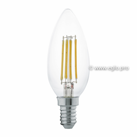 Лампа LED филаментная прозрачная Eglo CLEAR LM-LED-E14 4W 350Lm 2700K C35 11496