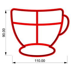 Чашка форма для пряника 9см