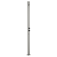 Gessi OUTDOOR Набор для душевой стойки 63207: ручка смесителя, ручка переключателя, ручной душ и шланг 1500 мм., цвет Steel 63214#237 фото
