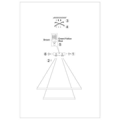 Основание для подвесного светильника Favourite Canopy 4591-180-6GD