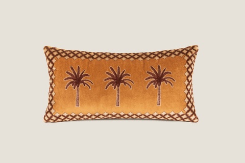 Подушка декоративная 30х60 Frati Home Exotic Palm оранжевый