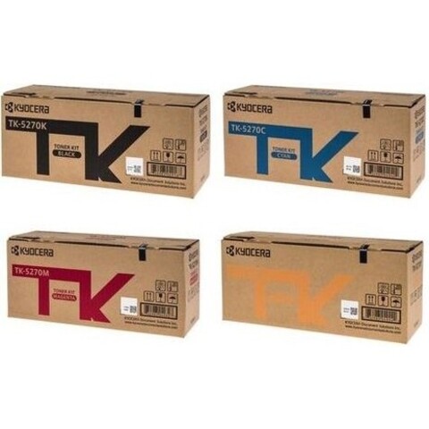 Комплект оригинальных картриджей Kyocera TK-5270K / TK-5270Y / TK-5270C / TK-5270M для Kyocera Ecosys P6230cdn, M6230cidn, M6630Cidn