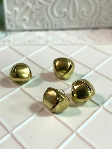 рождественский колокольчик, цвет золото, 12мм (4шт)