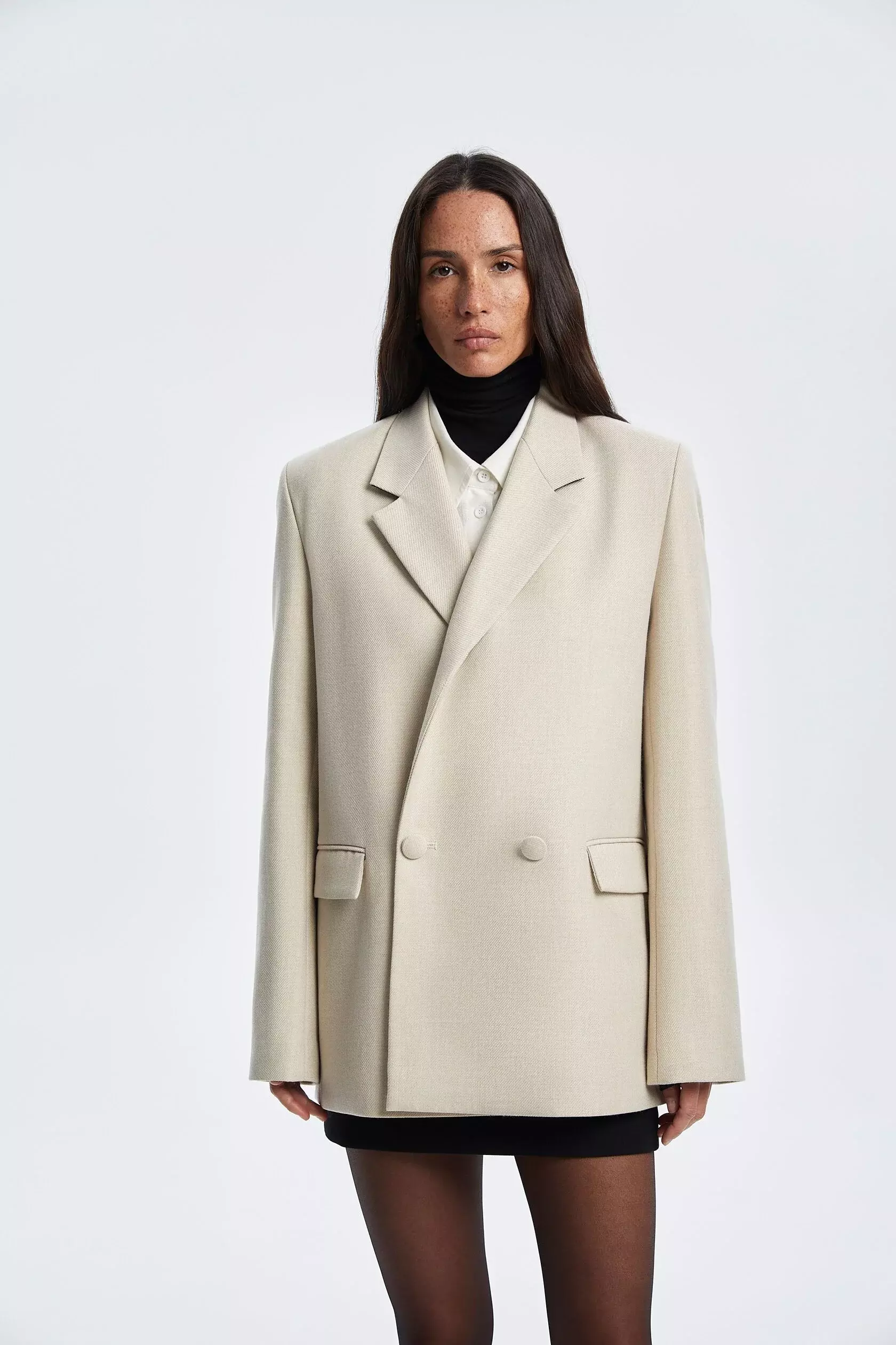 Жакет однобортный, Бежевый