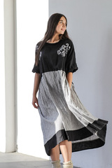 Настенька. Платье комбинированное с вышивкой PL-422570