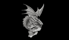 Силиконовый молд № 476 Дракон с черепом