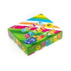 
          Ластик Yalong, синтетический каучук, прямоугольный, 39*25*10, цвет ассорти, картонная упаковка "Фрукты"