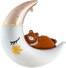 К Фигура, Мишка на месяце/луне, 36''/91 см, 1 шт. (В упаковке)