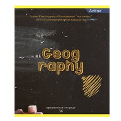
          Тетрадь предметная 36л. А5 "География", клетка, со справочным материалом, скрепка, мелованный картон (стандарт), блок офсет, Alingar "Chalk board"