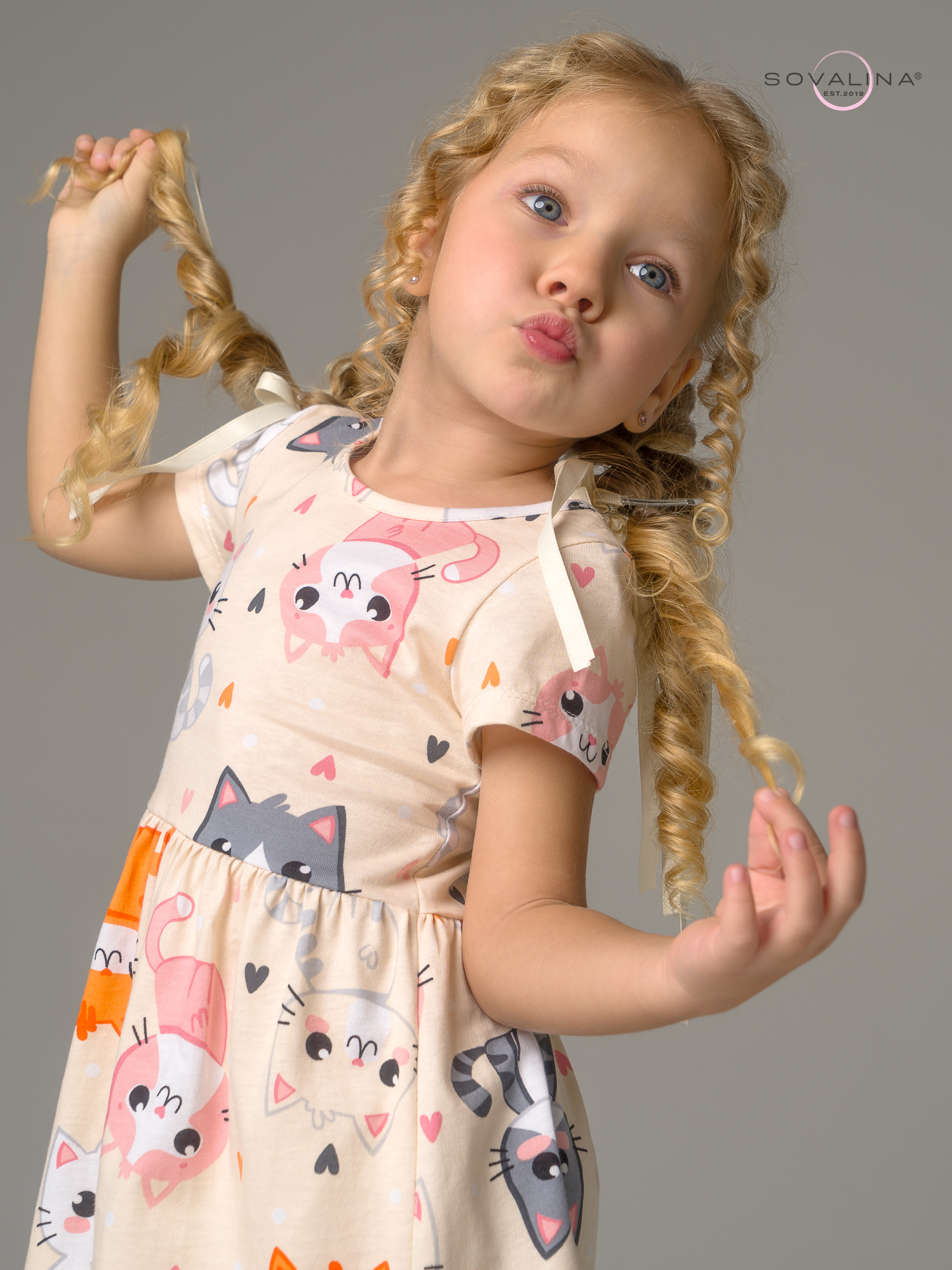 Платье Лето солнечные котики