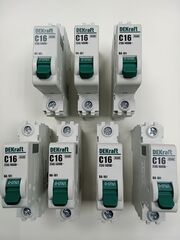 Автоматический выключатель 1-пол. 16А тип C 4,5кА серия ВА-101 DEKraft (7шт)