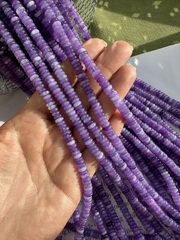 Нить бусин из тонированного кварца 6мм, рондель