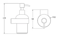 Дозатор стеклянный BELZ B90827, брашированное золото