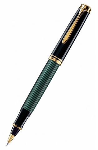 Ручка-роллер Pelikan Souverän® R400 Black Green GT (997494)