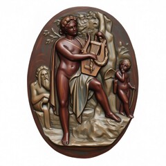 Силиконовый молд № 548 камея Лира