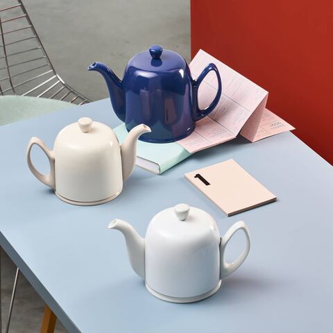 Фарфоровый заварочный чайник на 6 чашки светло-бежевый крышкой,светло-бежевый , артикул 242326