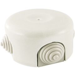 Коробка распаячная фарфоровая D7,8х4,5см белая TDM