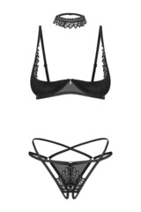 Комплект эротический из 3 частей OBSESSIVE DONARELLA Set_Черный