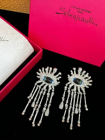 Серьги Schiaparelli глаз беллые