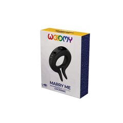 Черное эрекционное кольцо Marry Me Rechargeable Vibrating Cockring - 